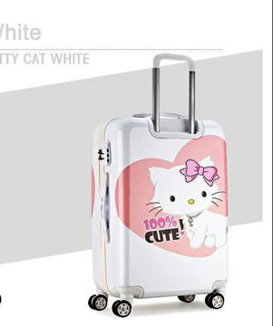 تصویر  چمدان کودک خلبانی کیتی گربه سفید20اینچ کد B38