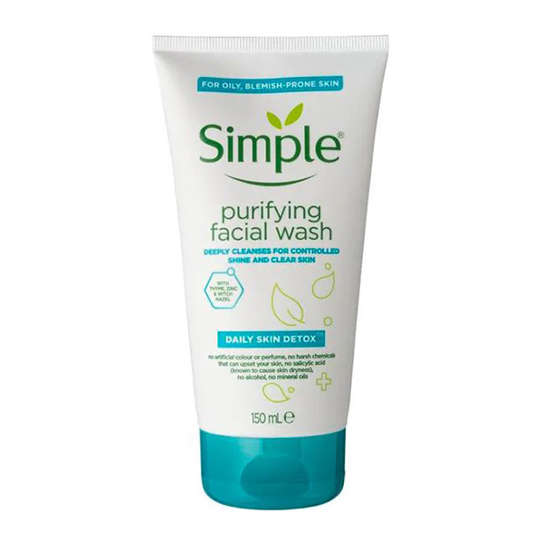 تصویر  ژل شستشوی پوست چرب و مختلط سیمپلSimpleDaily Skin Detox Purifying Face Wash