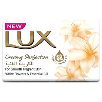 تصویر  صابون لوکس رایحه گل های سفید LUX Creamy Perfection وزن 170 گرم