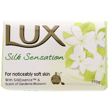 تصویر  صابون لوکس رایحه شکوفه گل های گاردنیا LUX Silk Sensation مقدار 170 گرم