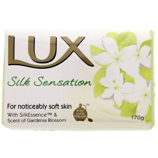 صابون لوکس رایحه شکوفه گل های گاردنیا LUX Silk Sensation مقدار 170 گرم