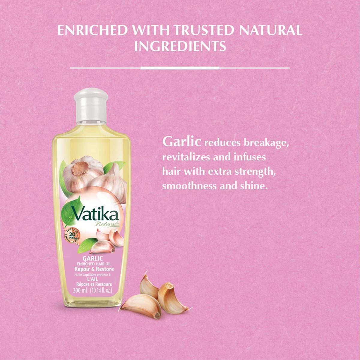 تصویر  روغن مو سیر واتیکا Vatika Naturals Enriched Hair Garlic Oilحجم 200 میلی لیتر