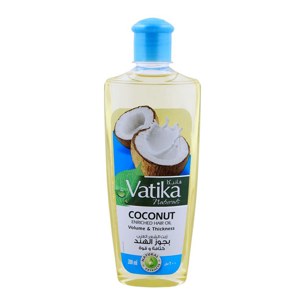 تصویر  روغن مو نارگیل واتیکا Vatika Naturals Enriched Hair Coconut Oil حجم 200 میلی لیتر