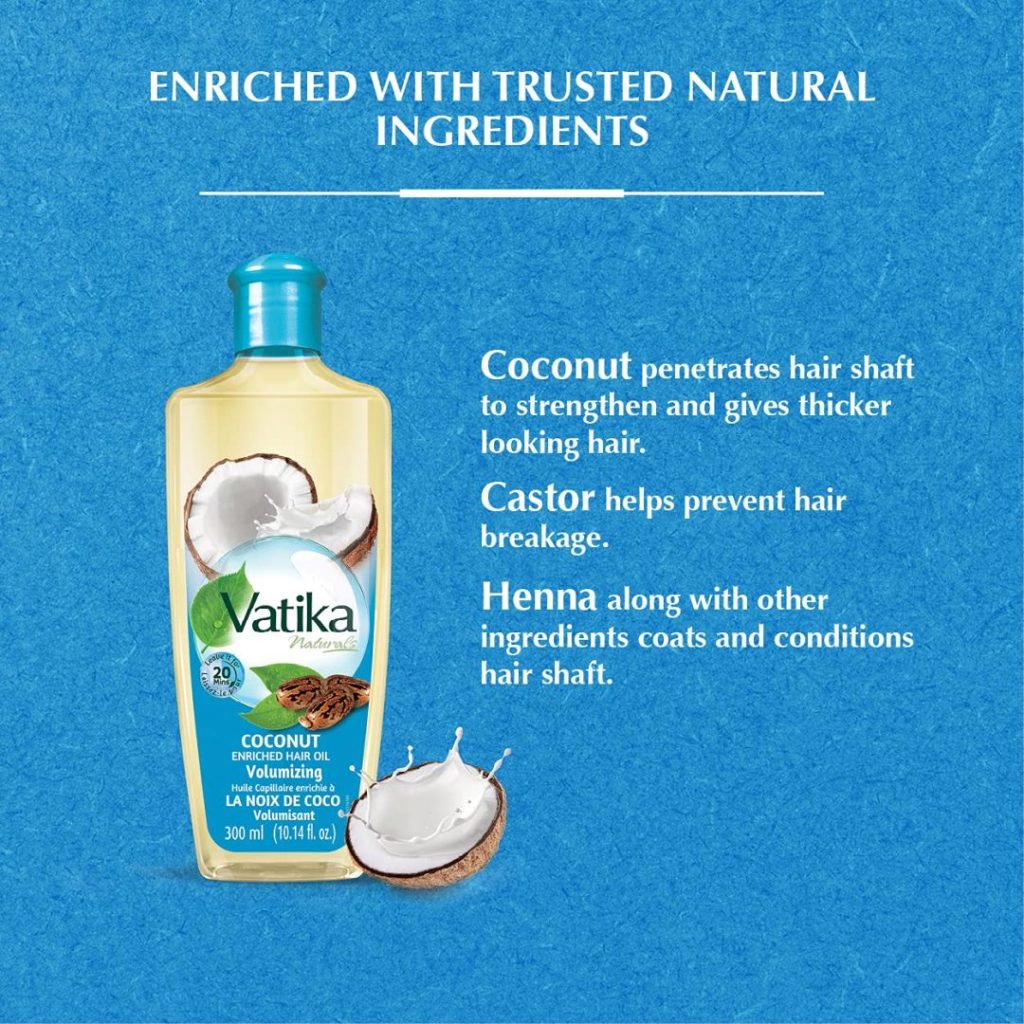تصویر  روغن مو نارگیل واتیکا Vatika Naturals Enriched Hair Coconut Oil حجم 200 میلی لیتر