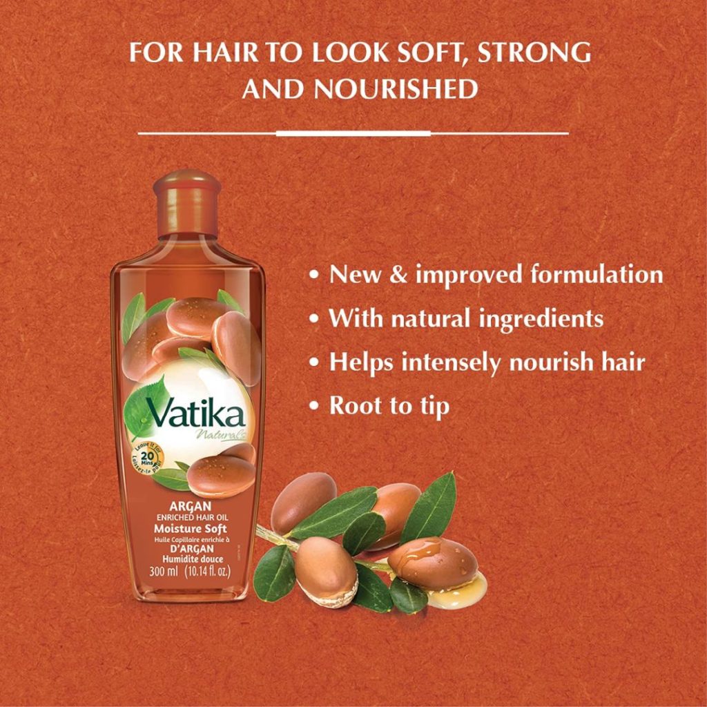 تصویر  روغن مو آرگان واتیکا Vatika Naturals Enriched Hair Argan Oilحجم 200 میلی لیتر