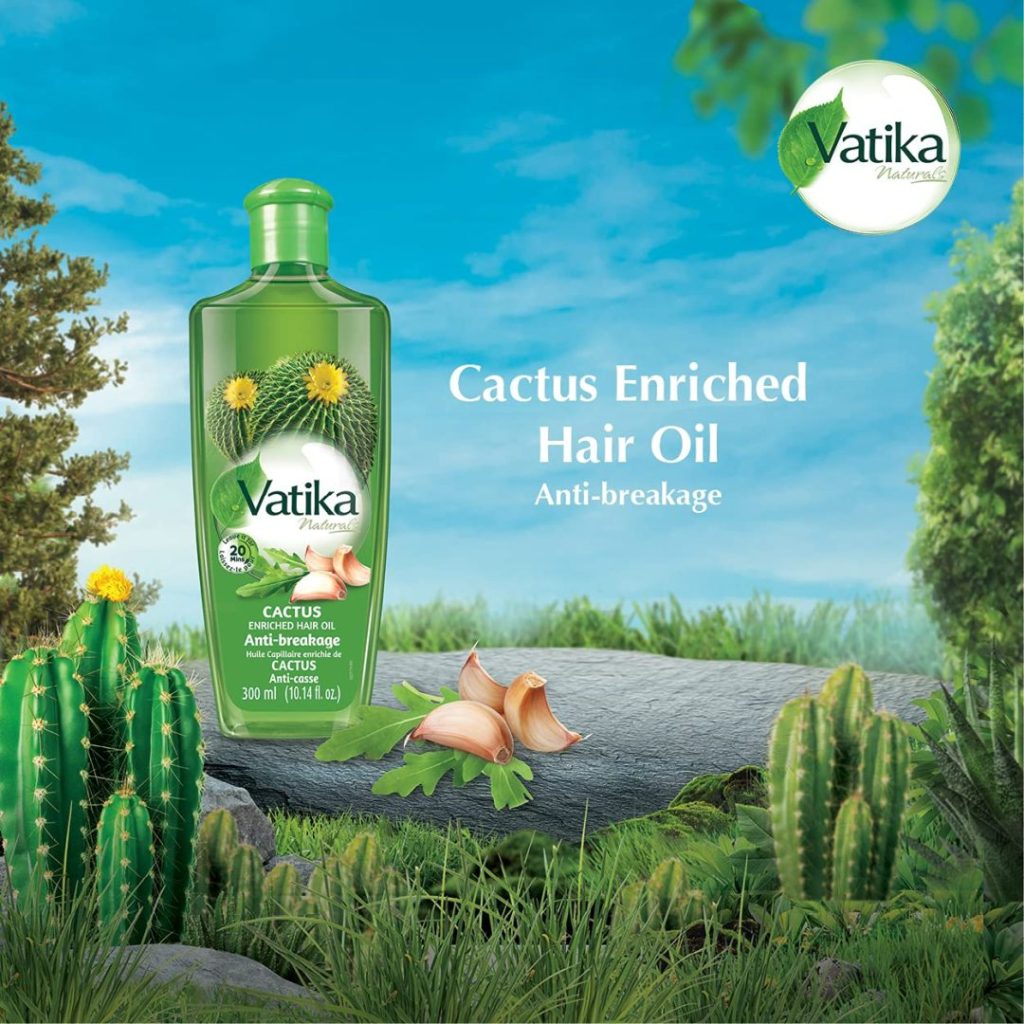 تصویر  روغن مو کاکتوس واتیکا Vatika Naturals Enriched Hair Cactus Oilحجم 200میلی لیتر