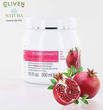 تصویر  کرم صورت آبرسان کلیون حاوی عصاره انار Cliven Natura Illuminating Pomegranate Face Cream