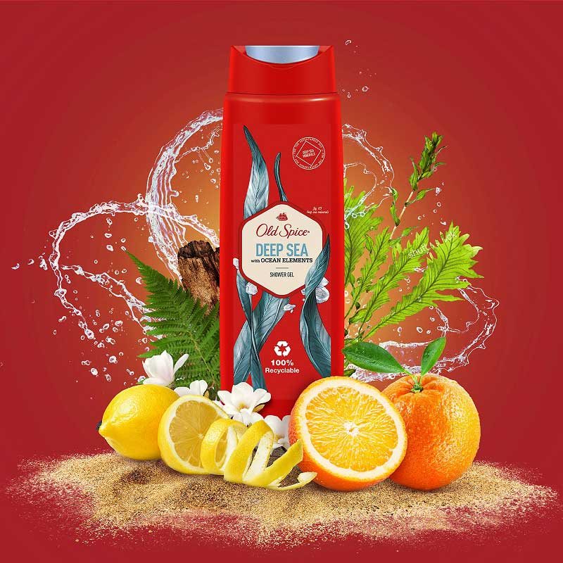 تصویر  ژل دوش اولد اسپایس دیپ سی Old Spice Deep Sea حجم 400 میلی لیتر