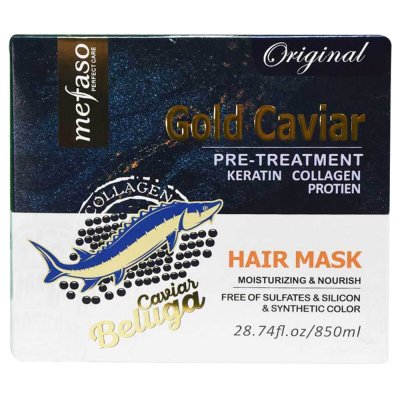 ماسک مو خاویار طلایی بدون سولفات مفاسو Mefaso Gold Caviar