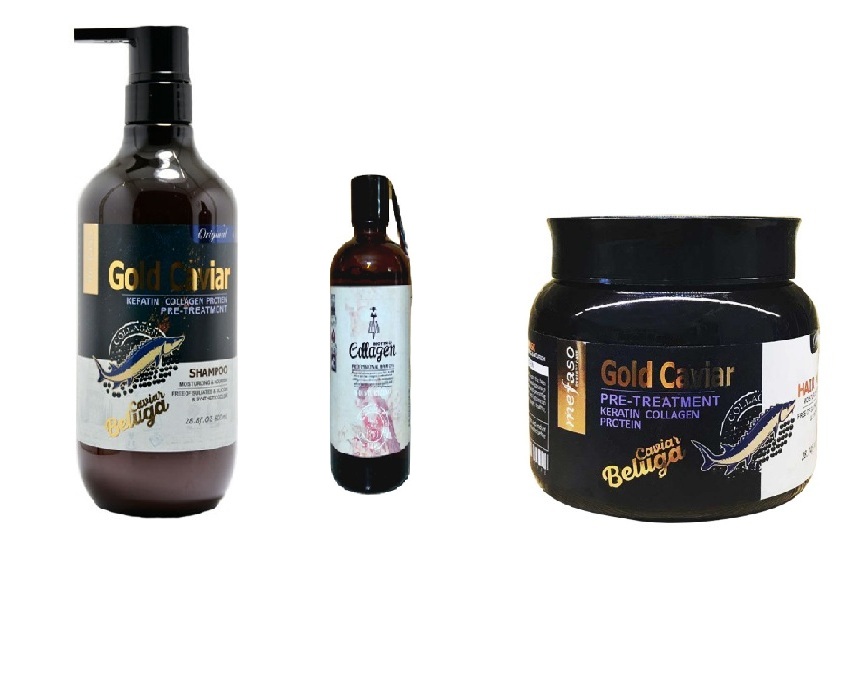 پک ماسک و شامپو و روغن آرگان خاویار میفاسو Mefaso