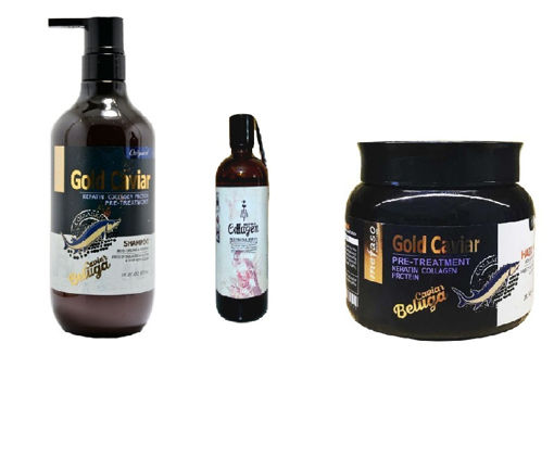 پک ماسک و شامپو و روغن آرگان خاویار میفاسو Mefaso