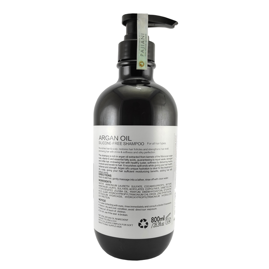 شامپو مو آرگان پلاس برند پاجیانی حجم ۸۰۰ میلی لیتر  PAJIANI