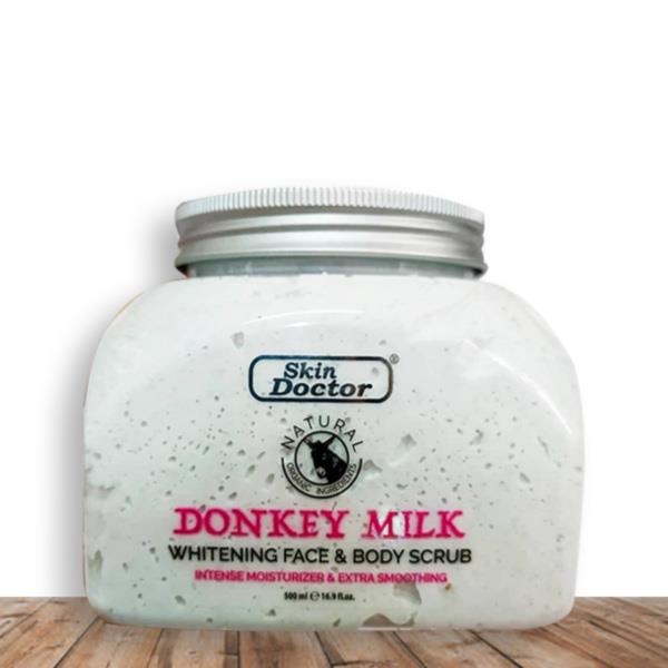 اسکراب صورت و بدن شیر الاغ اسکین داکتر Skin Doctor وزن ۵۰۰ میل