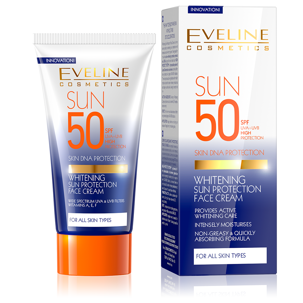 کرم ضدافتاب و سفید کننده SPF50 اولاین (اس پی اف 50) Eveline