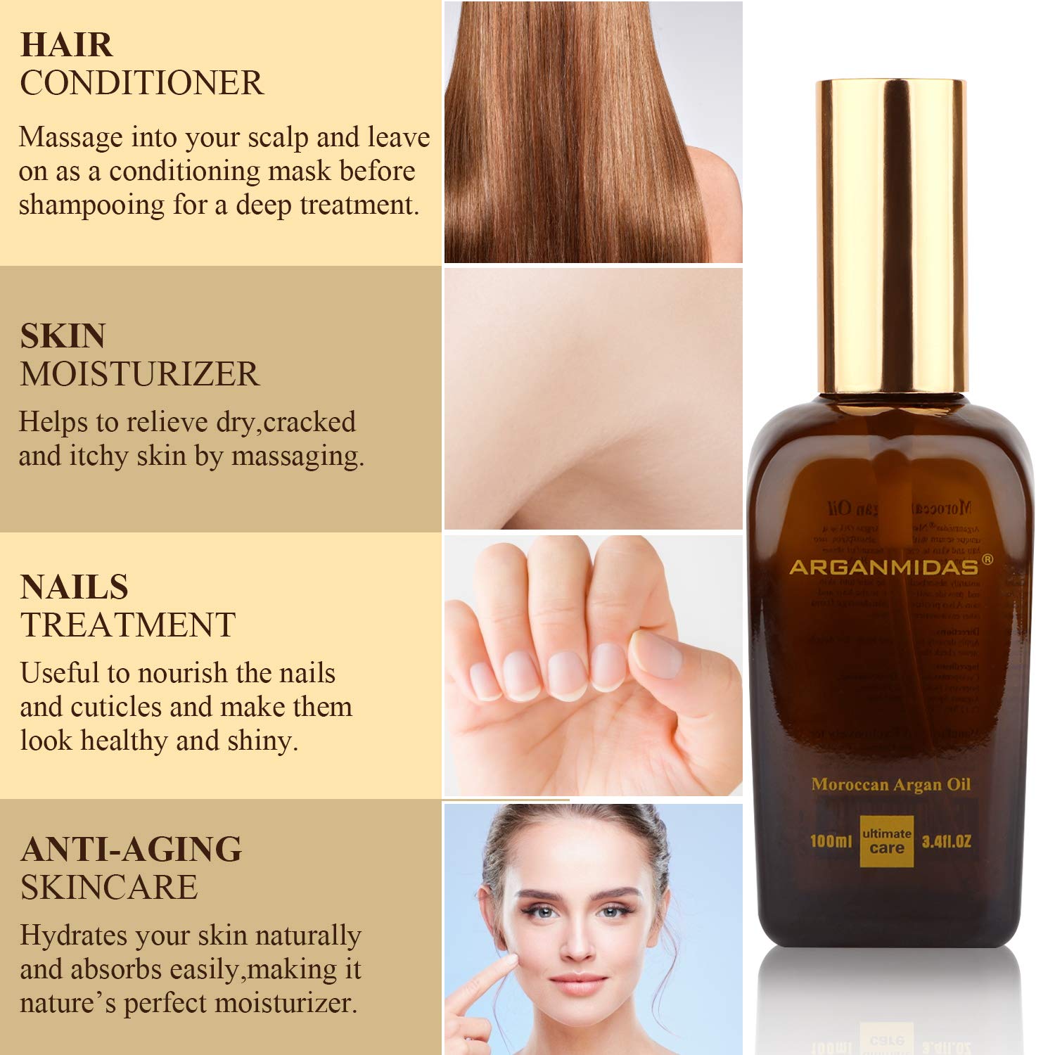 روغن آرگان صددرصد خالص آرگان میداس 100 میل