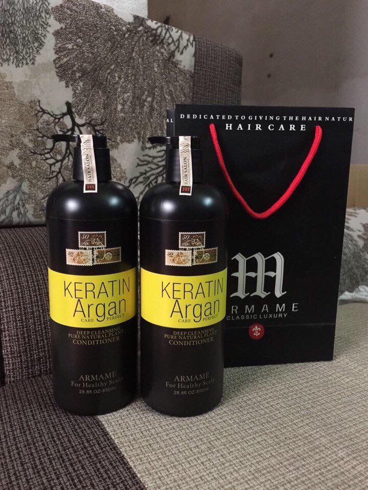 شامپو وماسک آرمامی حاوی کراتین و روغن آرگان  Armame