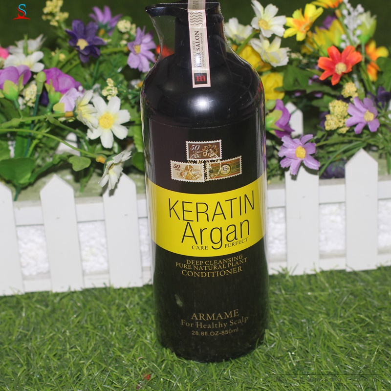 شامپو آرمامی حاوی کراتین  و روغن آرگانArmame حجم 850 میلی لیتر