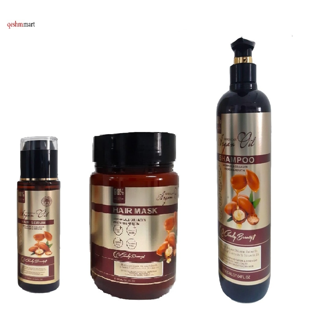 شامپو و ماسک مو و روغن آرگان کندی بیوتی ویتامینه candy beauty
