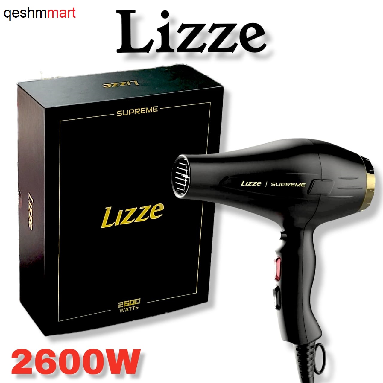 سشوار 2600 وات لیز Lizze Extreme (حرفه ای و پرقدرت)