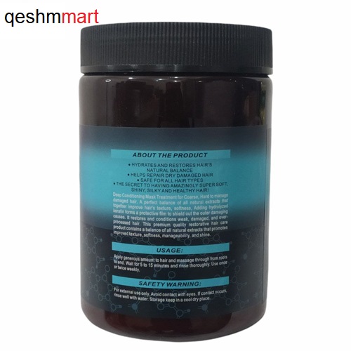 ماسک مو کراتین برند hair حجم 1000 میلی لیتر