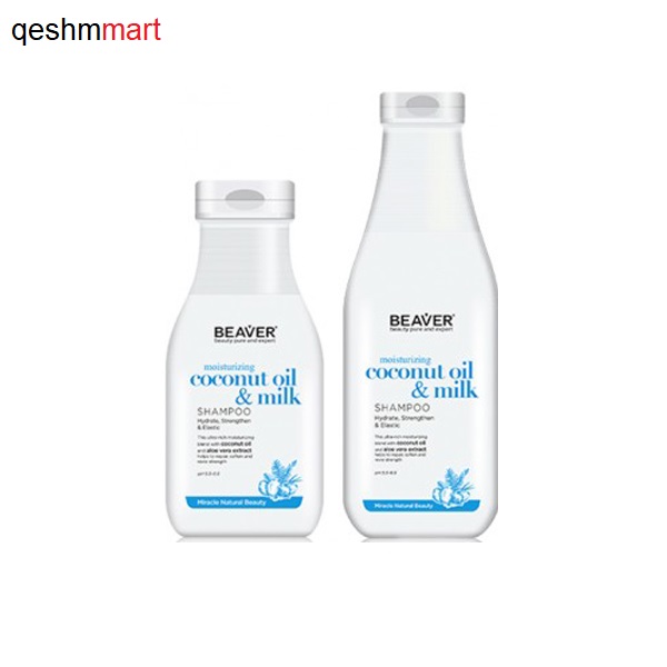 شامپوی مرطوب کننده بیور حاوی شیر و روغن نارگیل 350 میلی لیتری