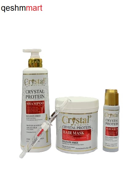 شامپو و ماسک مو و سرم مو  پروتئینه  کریستال Crestal