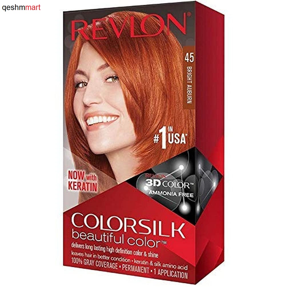 کیت رنگ مو فاقد آمونیاک رولون شماره 45 Revlon Colorsilk Beautiful Hair Color