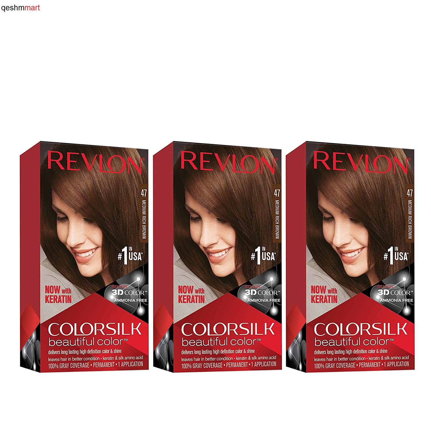 کیت رنگ مو فاقد آمونیاک رولون شماره 47 Revlon Colorsilk Beautiful Hair Color