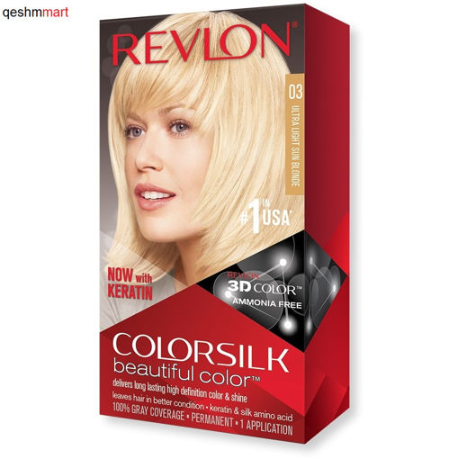 کیت رنگ موی بدون آمونیاک رولون شماره 03 بلوند آفتابی فوق العاده روشن Revlon Colorsilk