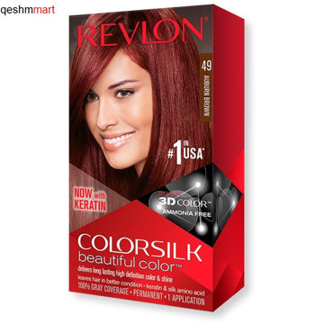 کیت رنگ موی بدون آمونیاک رولون شماره 49 قهوه ای بور Revlon Colorsilk