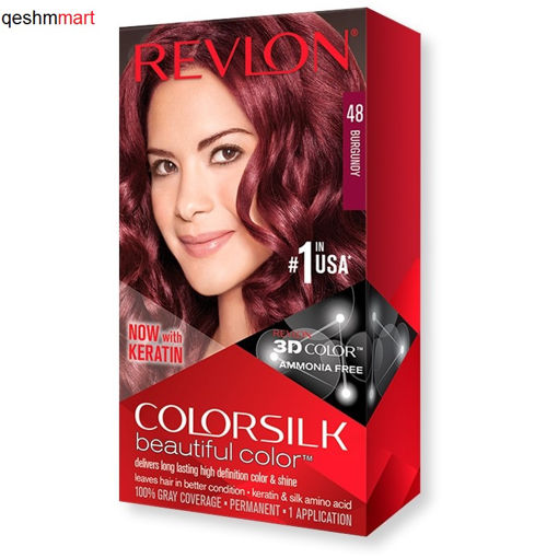 کیت رنگ مو فاقد آمونیاک رولون شماره 48 Revlon Colorsilk Beautiful Hair Color