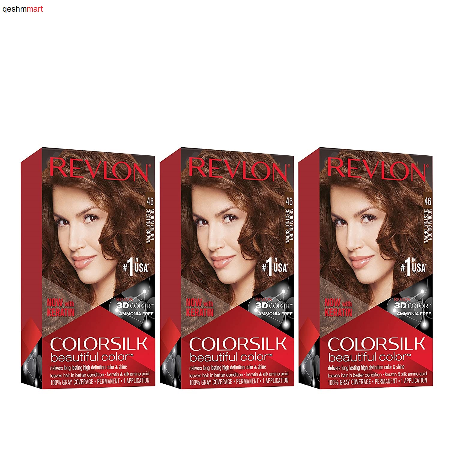 کیت رنگ مو فاقد آمونیاک رولون شماره 46 Revlon Colorsilk Beautiful Hair Color