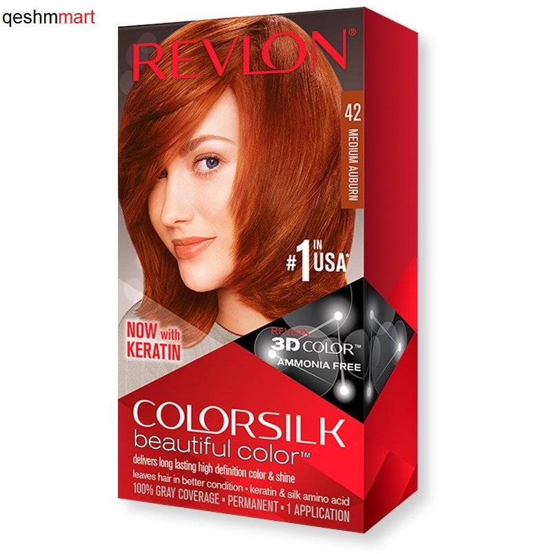 کیت رنگ مو فاقد آمونیاک رولون شماره 42 Revlon Colorsilk Beautiful Hair Color