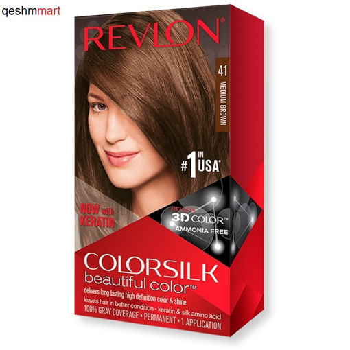 کیت رنگ مو فاقد آمونیاک رولون شماره 41 Revlon Colorsilk Beautiful Hair Color