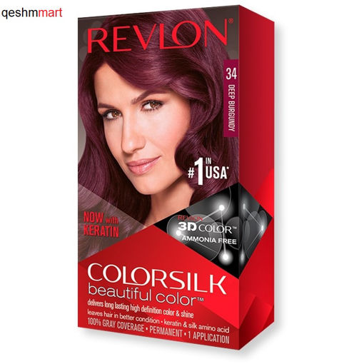 کیت رنگ مو فاقد آمونیاک رولون شماره 34 Revlon Colorsilk Beautiful Hair Color