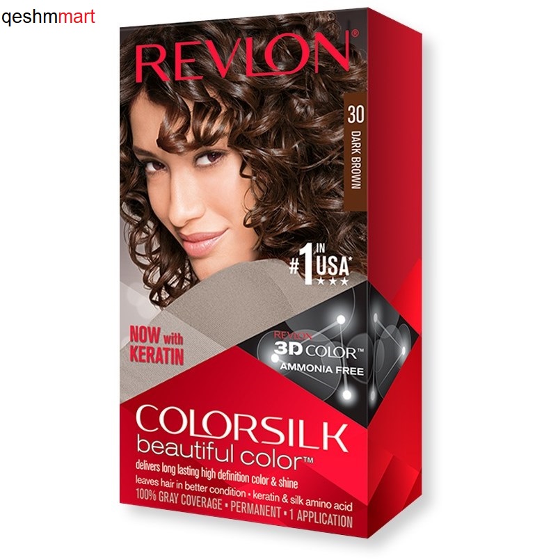کیت رنگ مو فاقد آمونیاک رولون شماره 30 Revlon Colorsilk Beautiful Hair Color