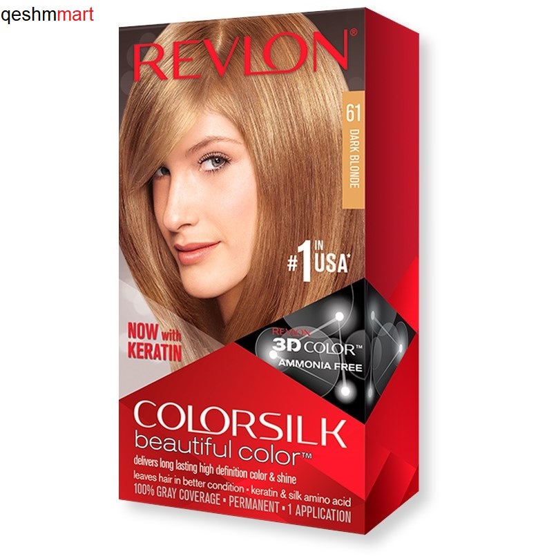 کیت رنگ موی بدون آمونیاک رولون شماره 61 بلوند تیره Revlon Colorsilk