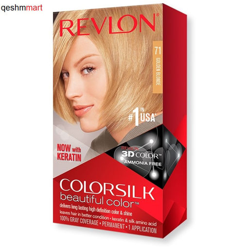 کیت رنگ موی بدون آمونیاک رولون شماره 71 بلوند طلایی Revlon Colorsilk