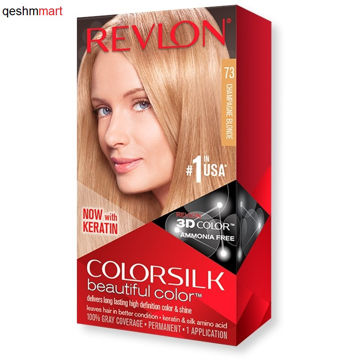 کیت رنگ موی بدون آمونیاک رولون شماره 73 بلوند شامپاینی Revlon Colorsilk