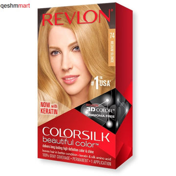 کیت رنگ موی بدون آمونیاک رولون شماره 74 بلوند متوسط Revlon Colorsilk