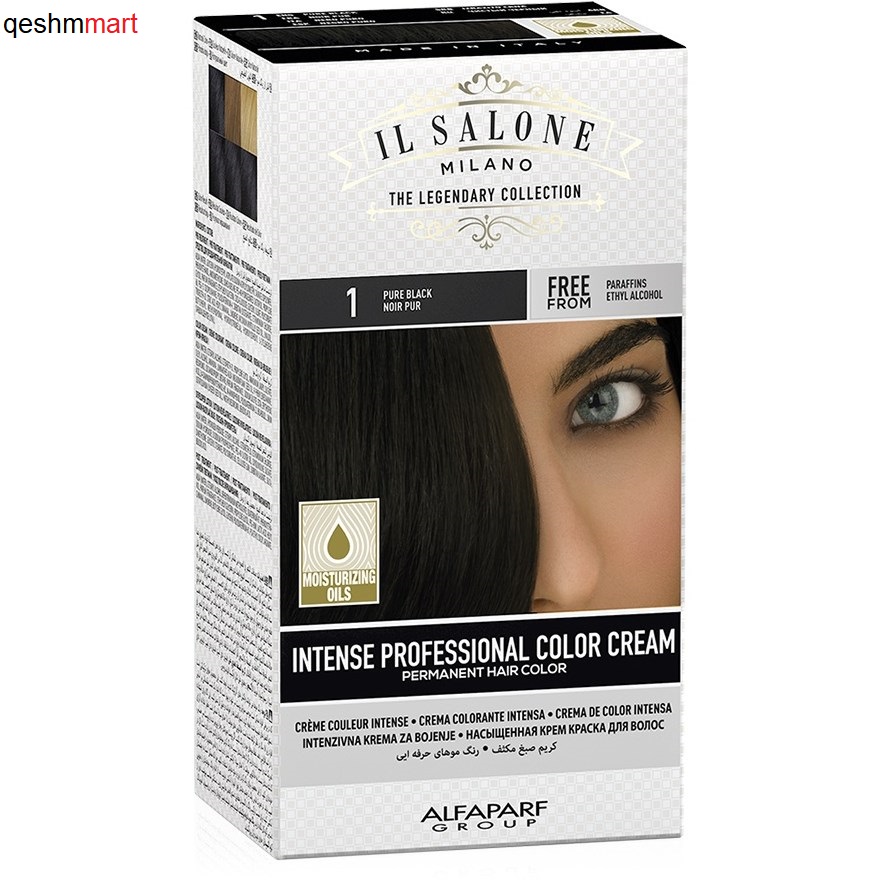 کیت رنگ مو ایل سالونه شماره 1 مشکی خالص IL SALONE Hair Color