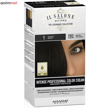 کیت رنگ مو ایل سالونه شماره 1 مشکی خالص IL SALONE Hair Color