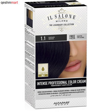 کیت رنگ مو ایل سالونه شماره 1.1 مشکی پرکلاغی IL SALONE Hair Color