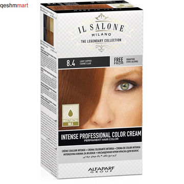کیت رنگ مو ایل سالونه شماره 8.4 مسی روشن IL SALONE Hair Color