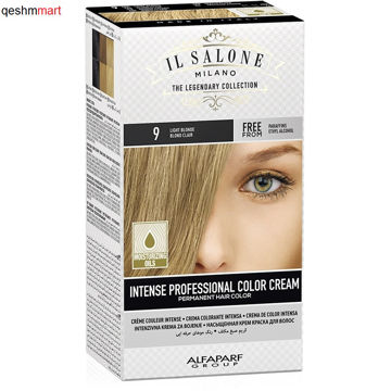 کیت رنگ مو ایل سالونه شماره 9 بلوند روشن IL SALONE Hair Color
