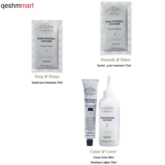 کیت رنگ مو ایل سالونه شماره سبزه شکلاتی روشن IL SALONE Hair Color