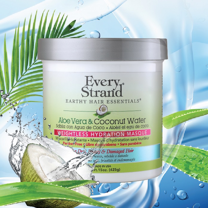 ماسک آبرسان مو آلوئه ورا و آب نارگیل اوری استرند Every Strand Weightless Hydration وزن 425 گرم