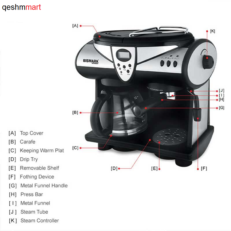 اسپرسوساز و قهوه‌ساز بیسمارک مدل Bismark BM 2230