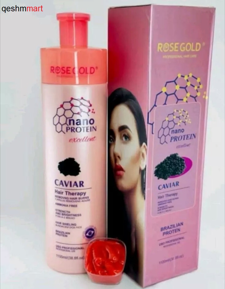 نانو پروتئین خاویار رزگلد rose gold حجم ۱۱۰۰ میل