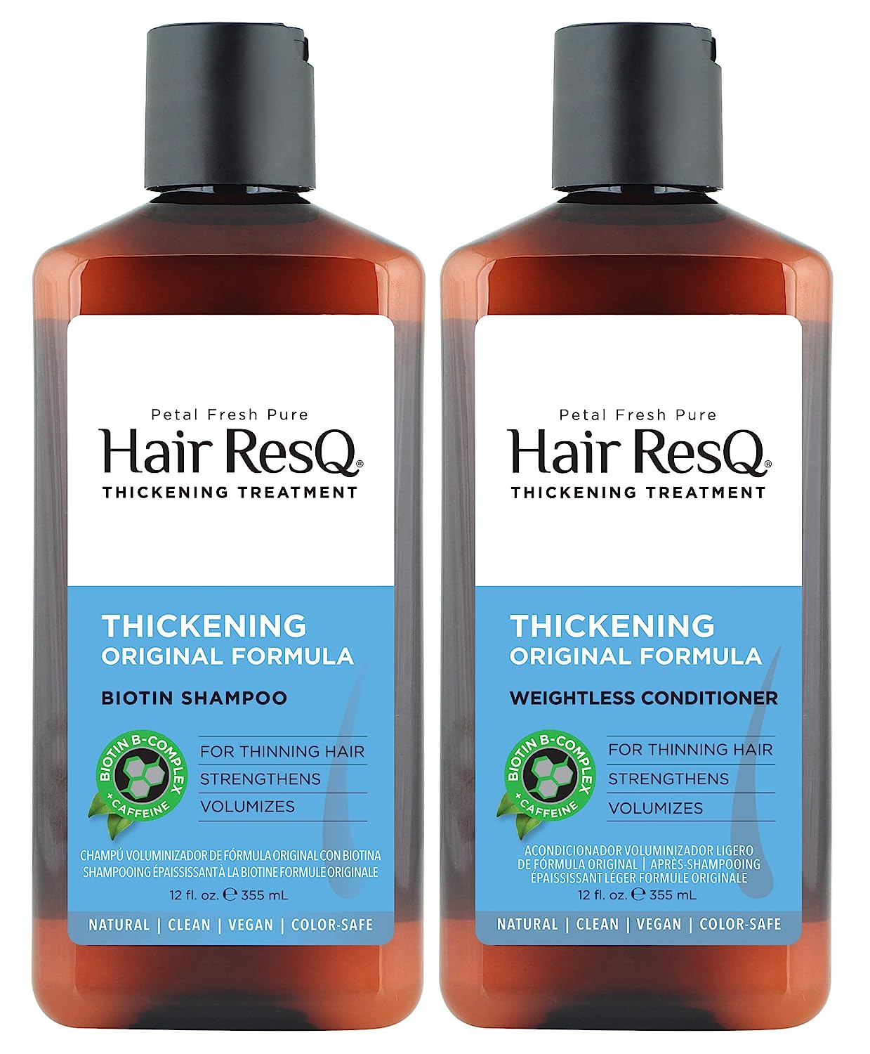 شامپو تقویت کننده و ضخیم کننده موهای نرمال پتال فرش Petal Fresh ResQ حجم 355 میلی لیتر